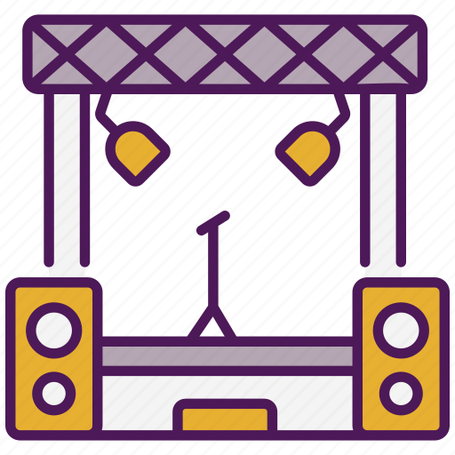 Stage, entertainment, podium, performance, music, concert, party icon - Download on Iconfinder