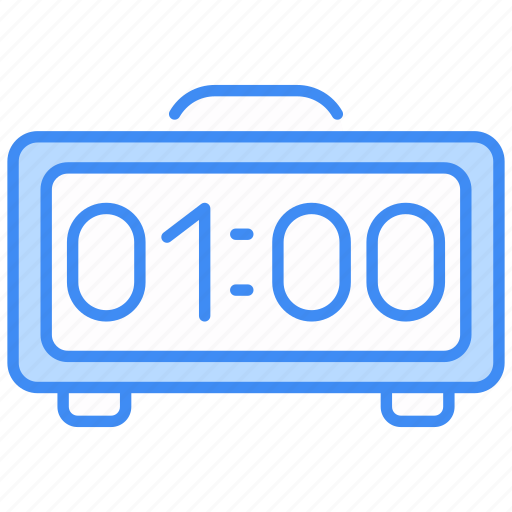 Digital clock, clock, time, alarm, alarm-clock, watch, timer icon - Download on Iconfinder