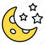 crescent moon, moon, night, weather, crescent, star, nature, half moon, forecast, galaxy 