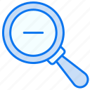 zoom out button, find, search, minus, tool, glass, magnifier, zoom, out, magnifying-glass