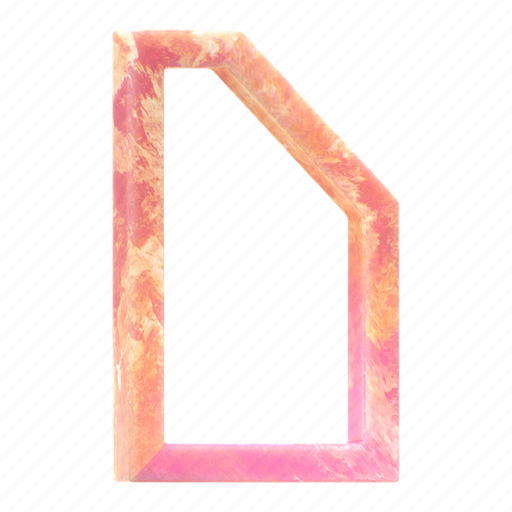 Geometric, 3d render, marble, abstract, shape, sign, 3d object 3D illustration - Download on Iconfinder