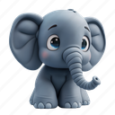 elephant, animal, cute, zoo, wildlife