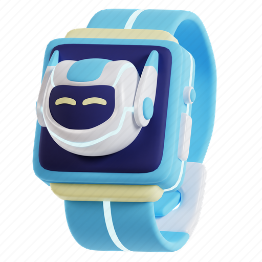 Ai, robot, smartwatch, smart, watch, artificial, intelligence 3D illustration - Download on Iconfinder