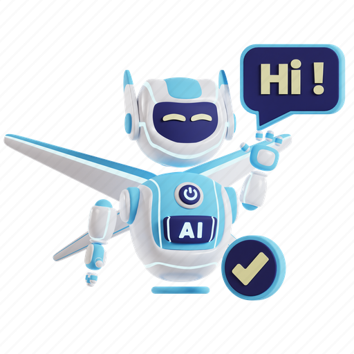 Ai, robot, chat, bot, automation, bubble, message 3D illustration - Download on Iconfinder