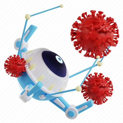 Nanobots, virus, biology, medical, hospital, artificial intelligence, chemistry 3D illustration - Download on Iconfinder