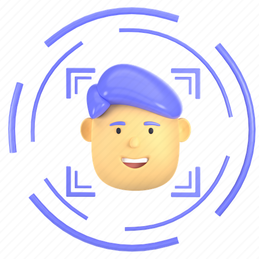 Facial, recognition, icon, security, 3d, biometric, technology icon - Download on Iconfinder