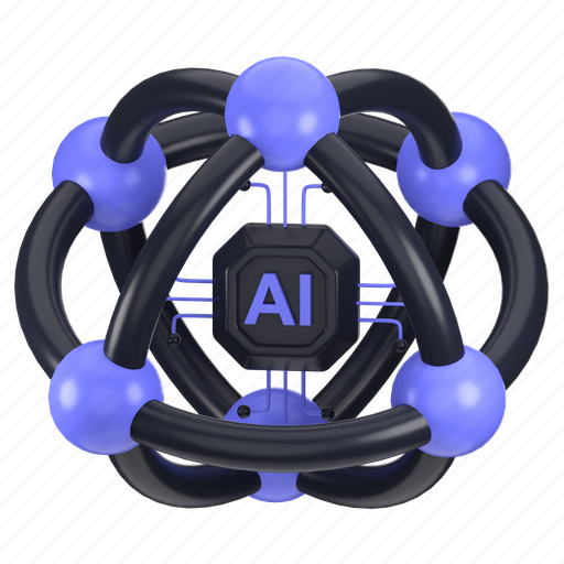 Neural, networks, ai, 3d, icon, network, artificial icon - Download on Iconfinder