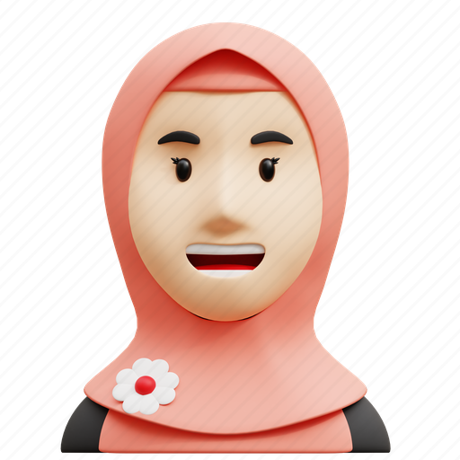Muslim, aunty, mother, female, female parent, woman 3D illustration - Download on Iconfinder