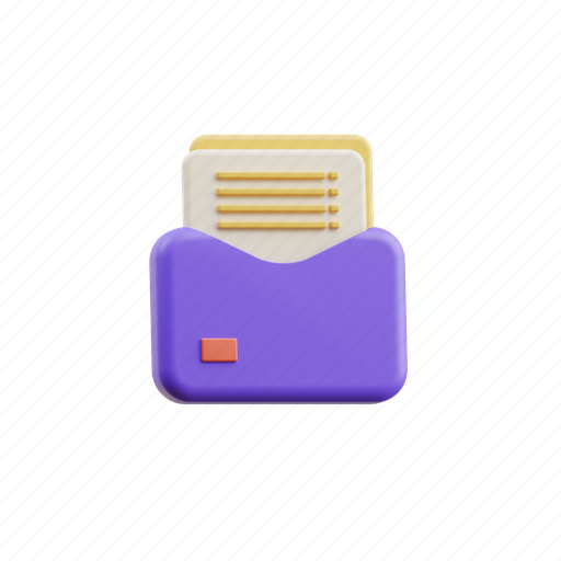 Email, letters, document, message 3D illustration - Download on Iconfinder