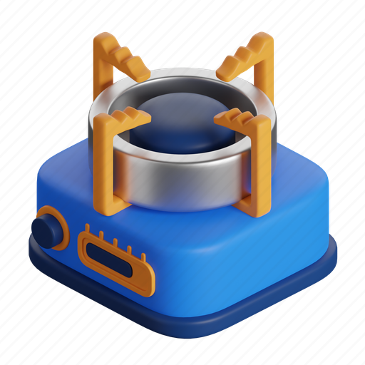 Camping, stove, outdoor, adventure, trip, cook 3D illustration - Download on Iconfinder