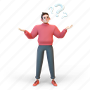 3d character, male, marketing, seo, ui ux, business, digital marketing, .png, questions 