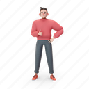 .png, 3d character, male, marketing, seo, ui ux, business, digital marketing, thumbs up 