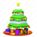christmas, pine, tree, with, gift, boxes, packages, holiday, package, decoration, delivery, xmas, winter 