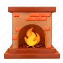 fireplace, christmas, flame, chimney, holiday, decoration, xmas, fire, burn 