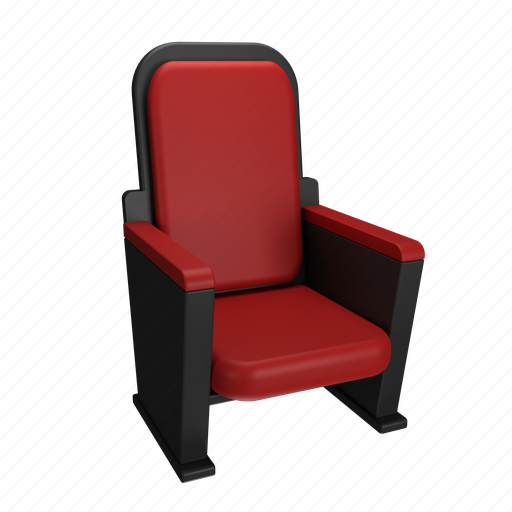 Cinema, chair, vector, icon, movie, 3d, entertainment icon - Download on Iconfinder