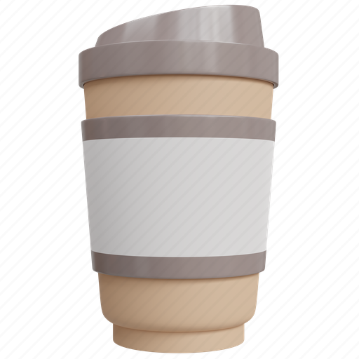 Coffee, cup, take, away, shop, breaks, travel 3D illustration - Download on Iconfinder