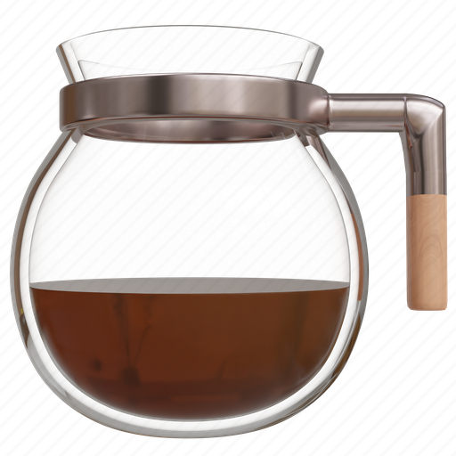 Coffee, pot, shop, pitcher, cafe, kettle, restaurant 3D illustration - Download on Iconfinder