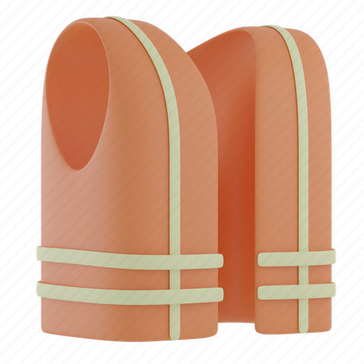 Construction, jacket, uniform, handyman, safety, clothes 3D illustration - Download on Iconfinder