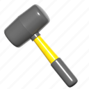 rubber, hammer, icon, 3d, equipment, tool, construction, work, wood, illustration, industry, repair, handle, design, steel, vector, hit, hardware, carpentry, worker, wooden, isolated, workshop, metal, instrument, improvement, carpenter, strike, renovation, fix, building, sign, nail, object, industrial, background, isometric, craft, toolkit, home, white, symbol, construct, power, build, shape, mallet, cartoon, engineering, collection 