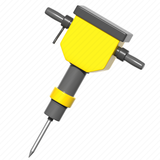 Jack, hammer, design, construction, illustration, drill, 3d 3D illustration - Download on Iconfinder