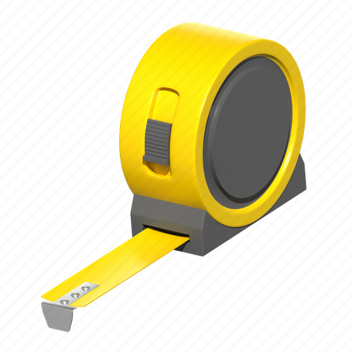 Measuring, tape, 3d, icon, vector, ruler, tool 3D illustration - Download on Iconfinder