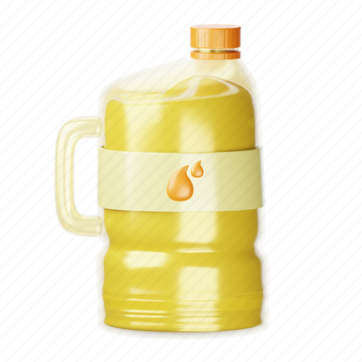 Oil, cooking oil, container, bottle 3D illustration - Download on Iconfinder