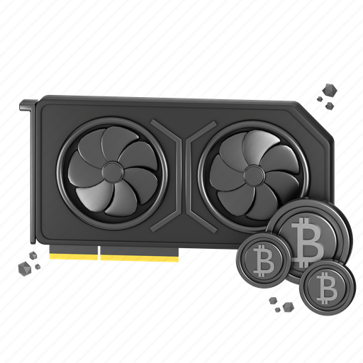 Gpu, mining, coin, 3d, icon, business, illustration icon - Download on Iconfinder