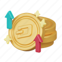 dash, dash coin, cryptocurrency icon, investment icon, 3d cryptocurrency, digital currency, crypto investment, cryptocurrency investment 