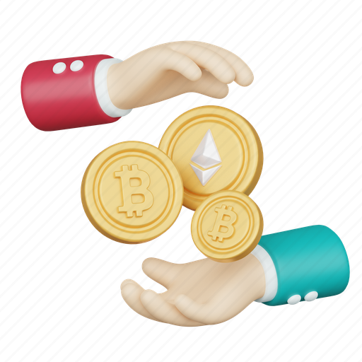 Bitcoin exchange, 3d cryptocurrency, investment icon, digital currency, blockchain technology, cryptocurrency market 3D illustration - Download on Iconfinder
