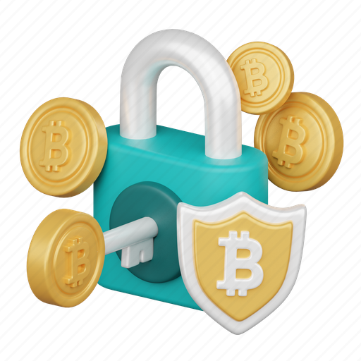 Crypto, security, cryptocurrency icon, investment icon, 3d cryptocurrency, security icon, shield 3D illustration - Download on Iconfinder