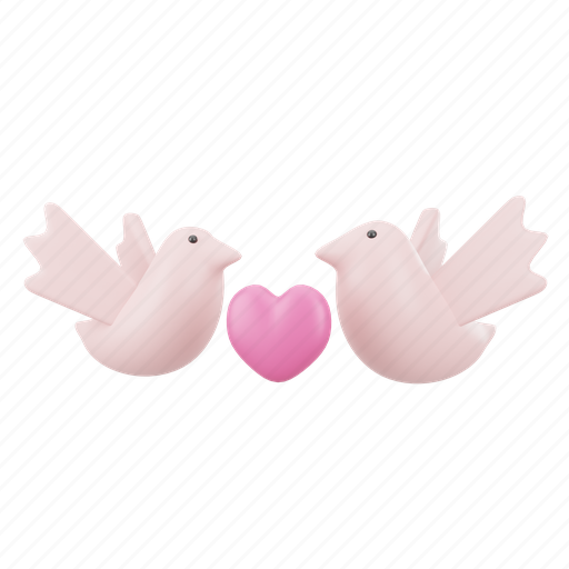 Love, valentine, heart, romantic, pinky, gift, couple 3D illustration - Download on Iconfinder