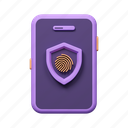fingerprint, password, security, mobile, smartphone, protection, phone, device, lock 