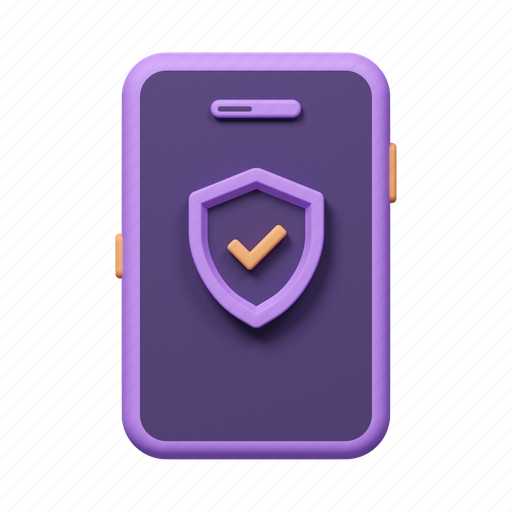 Security, mobile, smartphone, protection, phone, shield, lock 3D illustration - Download on Iconfinder