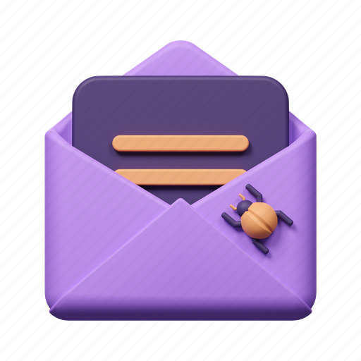 Email, virus, mail, message, letter, bug, antivirus 3D illustration - Download on Iconfinder