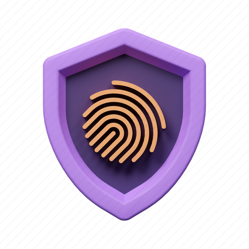 Biometric, safety, fingerprint, password, lock, security, protection 3D illustration - Download on Iconfinder