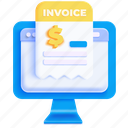 invoice, document, finance, check, payment, paper, receipt, bill