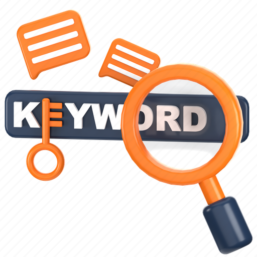 Keyword, research, seo, search, 3d, internet, design 3D illustration - Download on Iconfinder