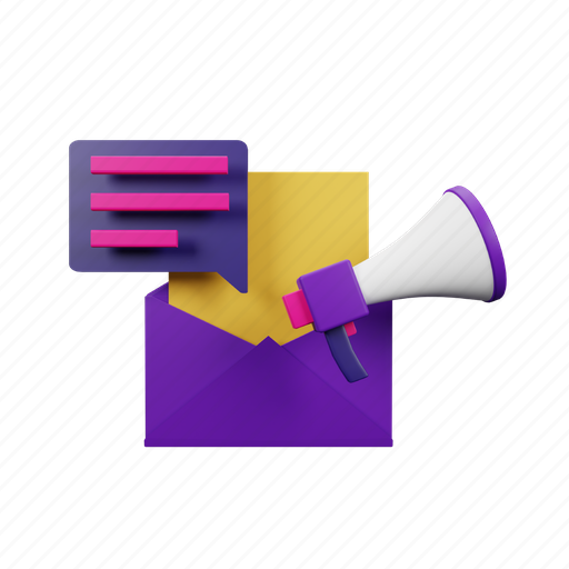 Email, marketing, promotion, advertisement, business, message, mail 3D illustration - Download on Iconfinder