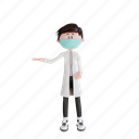character, doctor, rising, right, hand, pose, illustration, object, people