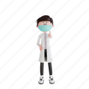 character, doctor, stand, like, pose, illustration, object, people, man