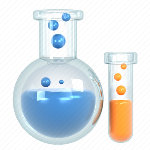 Flask, science, experiment, conical flask, laboratory, chemical, test 3D illustration - Download on Iconfinder