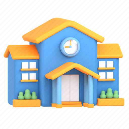 School, building, student, knowledge, learn, book, college 3D illustration - Download on Iconfinder