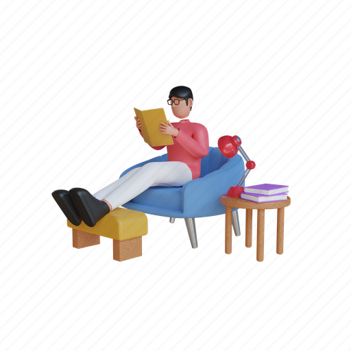 Book, read, study, school, education, student, science 3D illustration - Download on Iconfinder