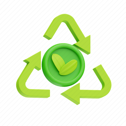 Recycle, ecology, environment, recycling 3D illustration - Download on Iconfinder