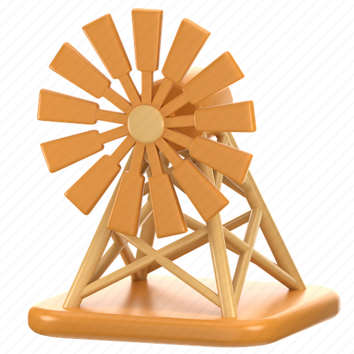 Windmill, ecology, farm, 3d, alternative, background, business 3D illustration - Download on Iconfinder