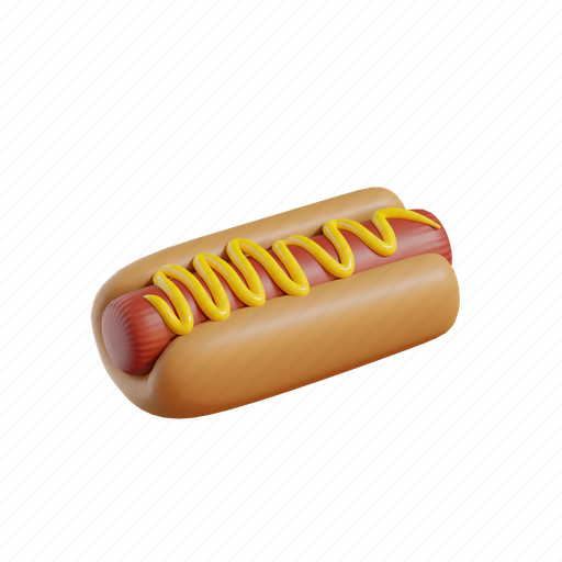 Hot, dog, food 3D illustration - Download on Iconfinder