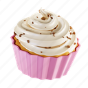 cupcake, cake, sweet, dessert, cream, bakery, vanila, chocolate, cone 
