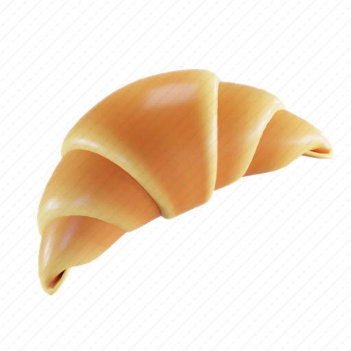 Croissant, bakery, pastry, sweet, cake, bread, food 3D illustration - Download on Iconfinder