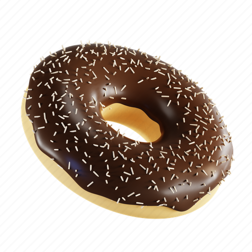 Donut, donuts, sweet, doughnut, dessert, sprinkle, chocolate 3D illustration - Download on Iconfinder