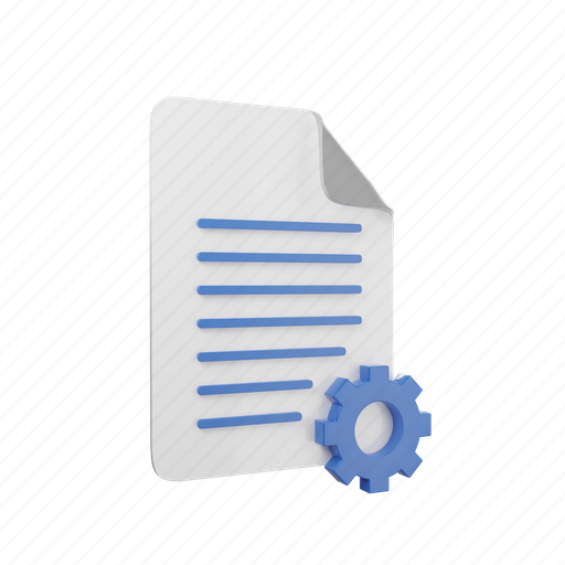 File, setting, page, paper 3D illustration - Download on Iconfinder